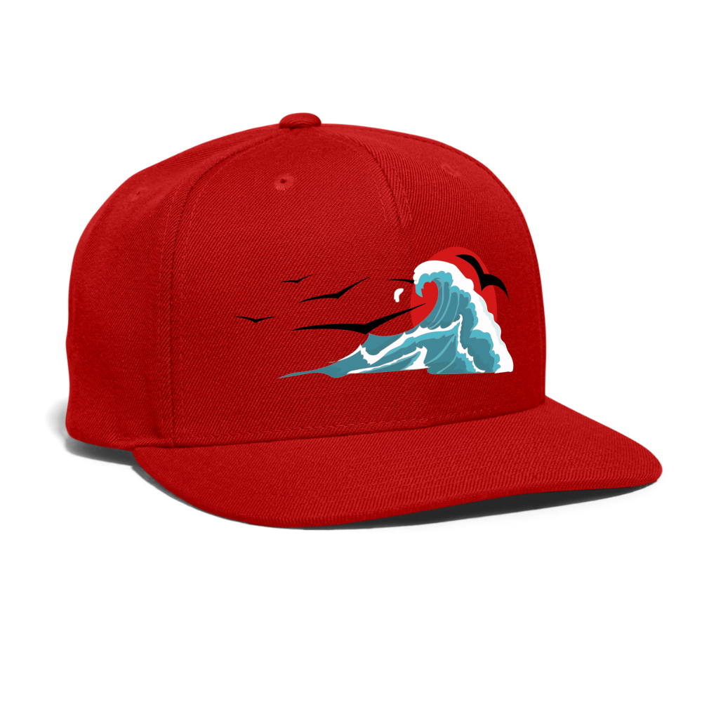 SIE CAPS "SUNSET SEAGULLS" Snapback Baseball Cap - red