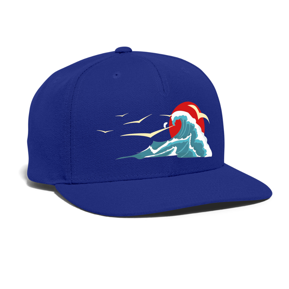 SIE CAPS SUNSET SEAGULLS Authentic Snapback Baseball Cap - royal blue