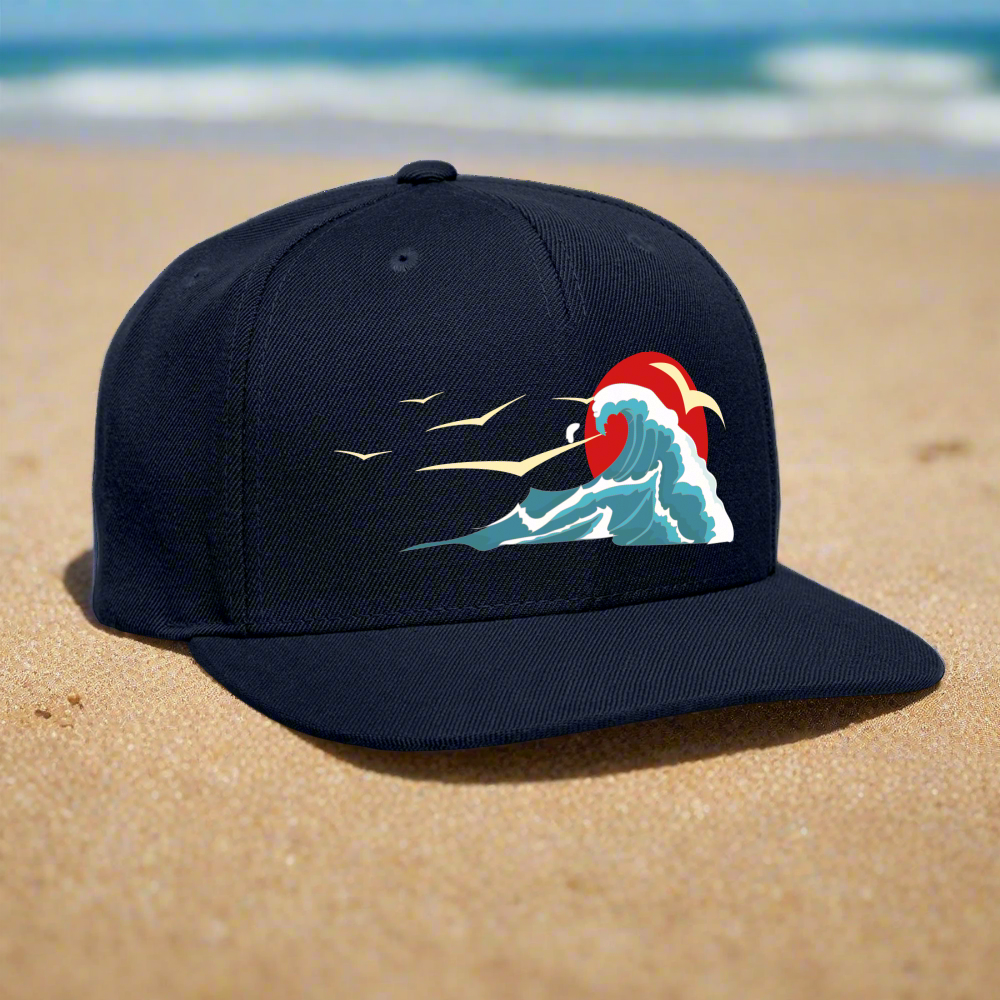 SIE CAPS SUNSET SEAGULLS Authentic Snapback Baseball Cap - navy