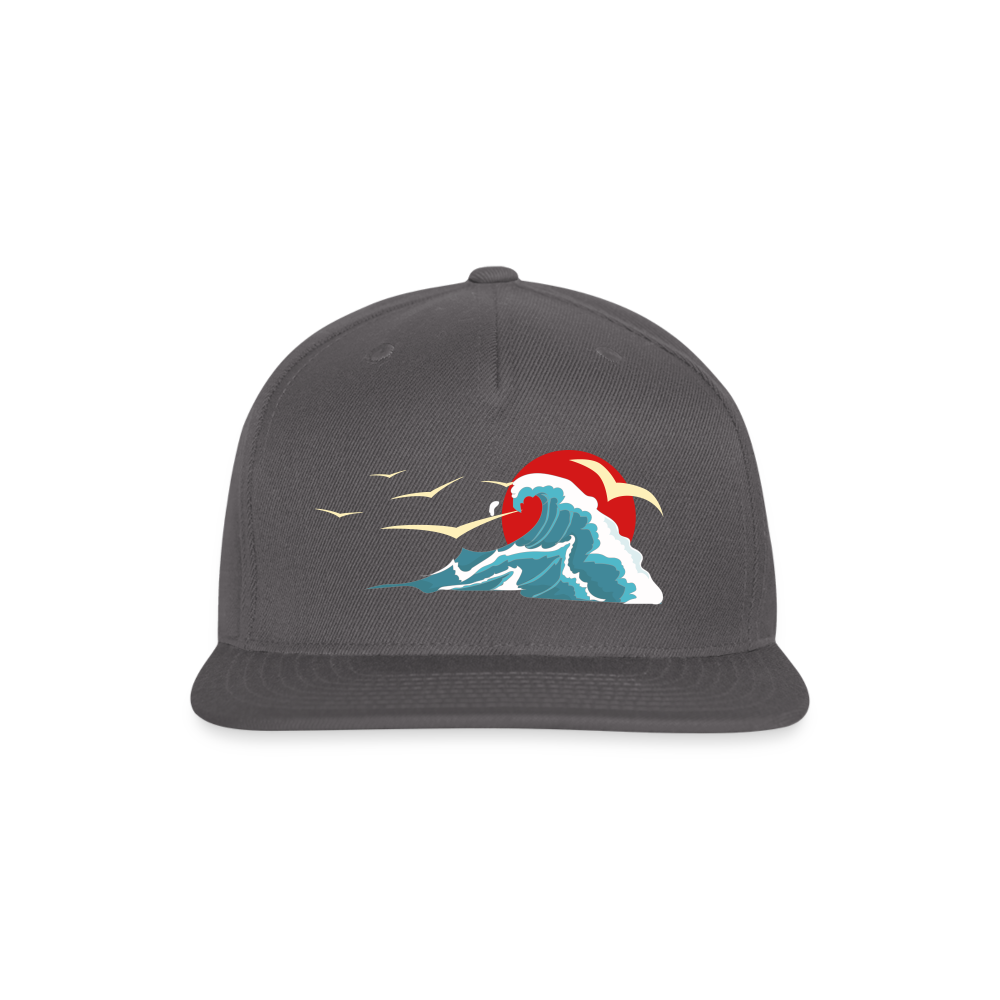 SIE CAPS SUNSET SEAGULLS Authentic Snapback Baseball Cap - dark grey