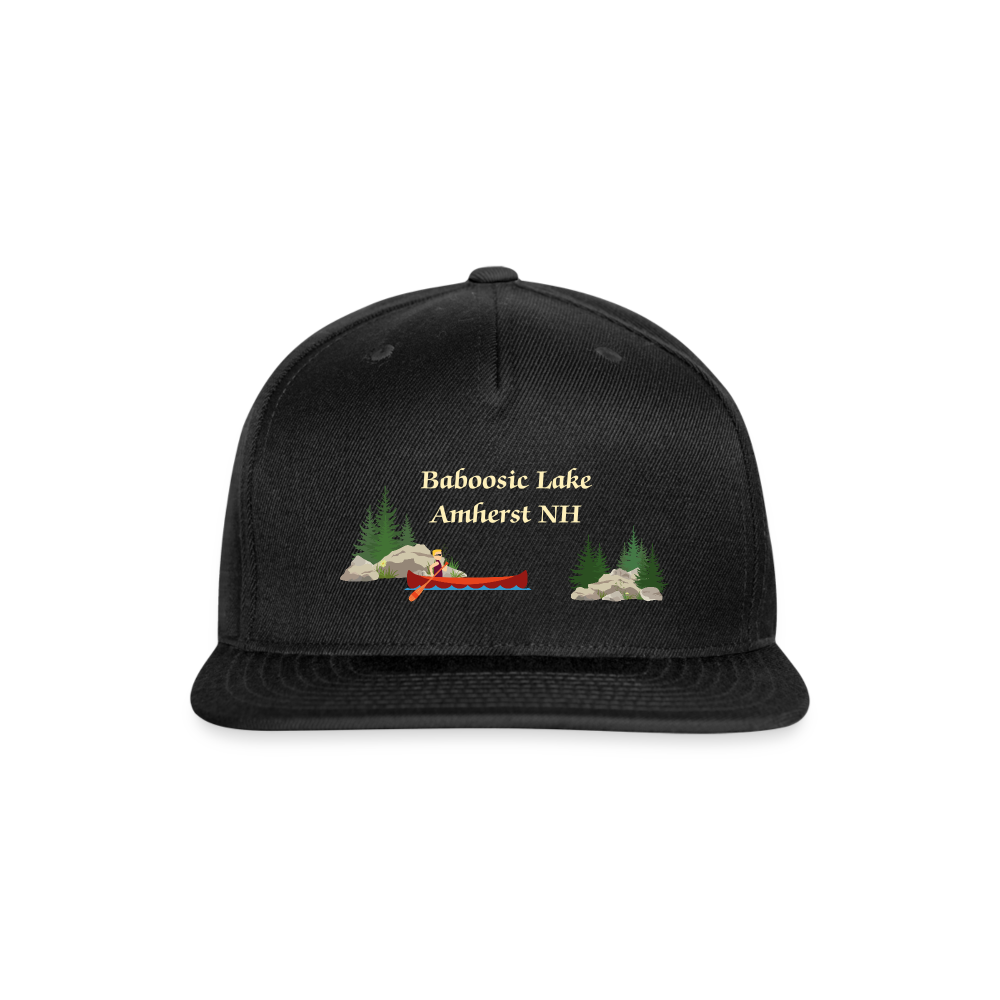 SIE CAPS "Baboosic Lake Amherst NH" Authentic Snapback Baseball Cap - black