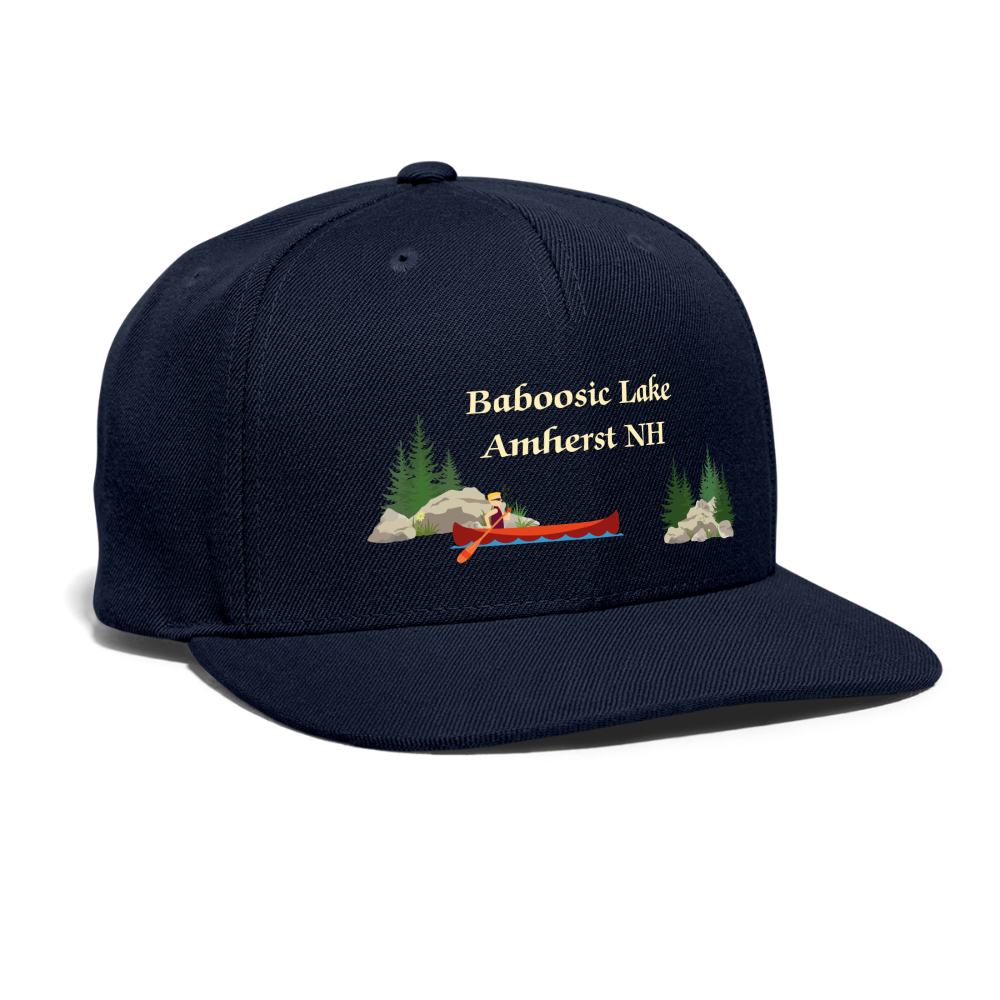 SIE CAPS "Baboosic Lake Amherst NH" Authentic Snapback Baseball Cap - navy