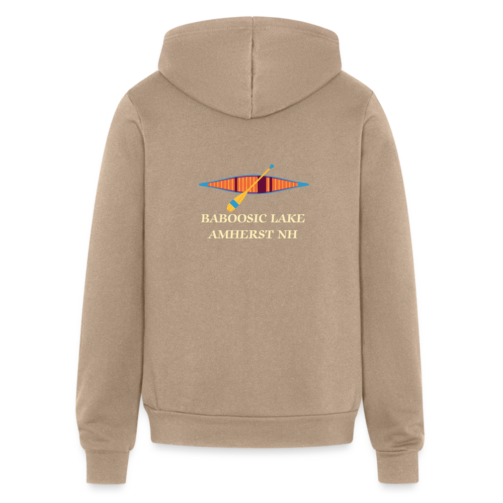 SIE CAPS "BABOOSIC LAKE AMHERST NH" Bella + Canvas Unisex Full Zip Hoodie - tan