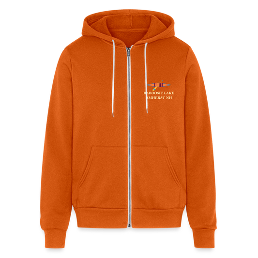 SIE CAPS "BABOOSIC LAKE AMHERST NH" Bella + Canvas Unisex Full Zip Hoodie - autumn