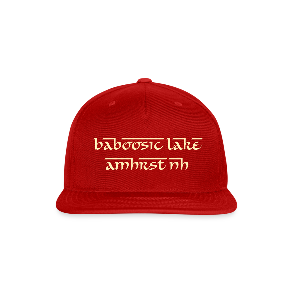 SIE CAPS BABOOSIC LAKE Authentic Snapback Baseball Cap - red