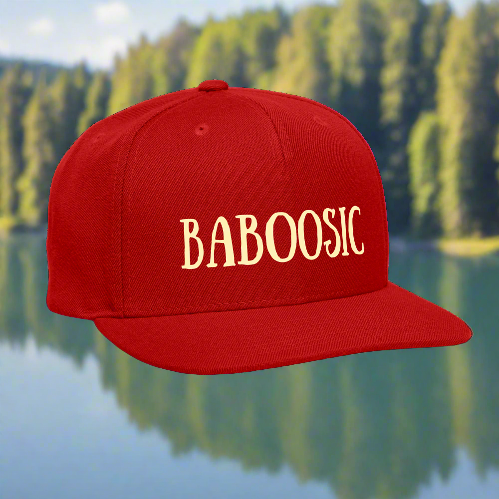 SIE CAPS BABOOSIC LAKE Authentic Snapback Baseball Cap - red