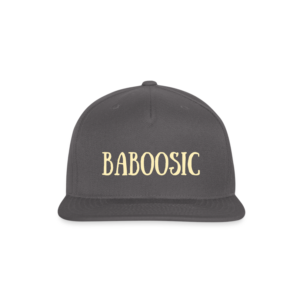 SIE CAPS BABOOSIC LAKE Authentic Snapback Baseball Cap - dark grey