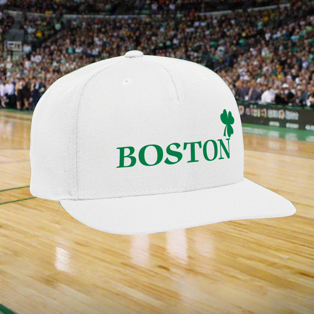 SIE CAPS BOSTON Authentic Snapback Baseball Cap - white