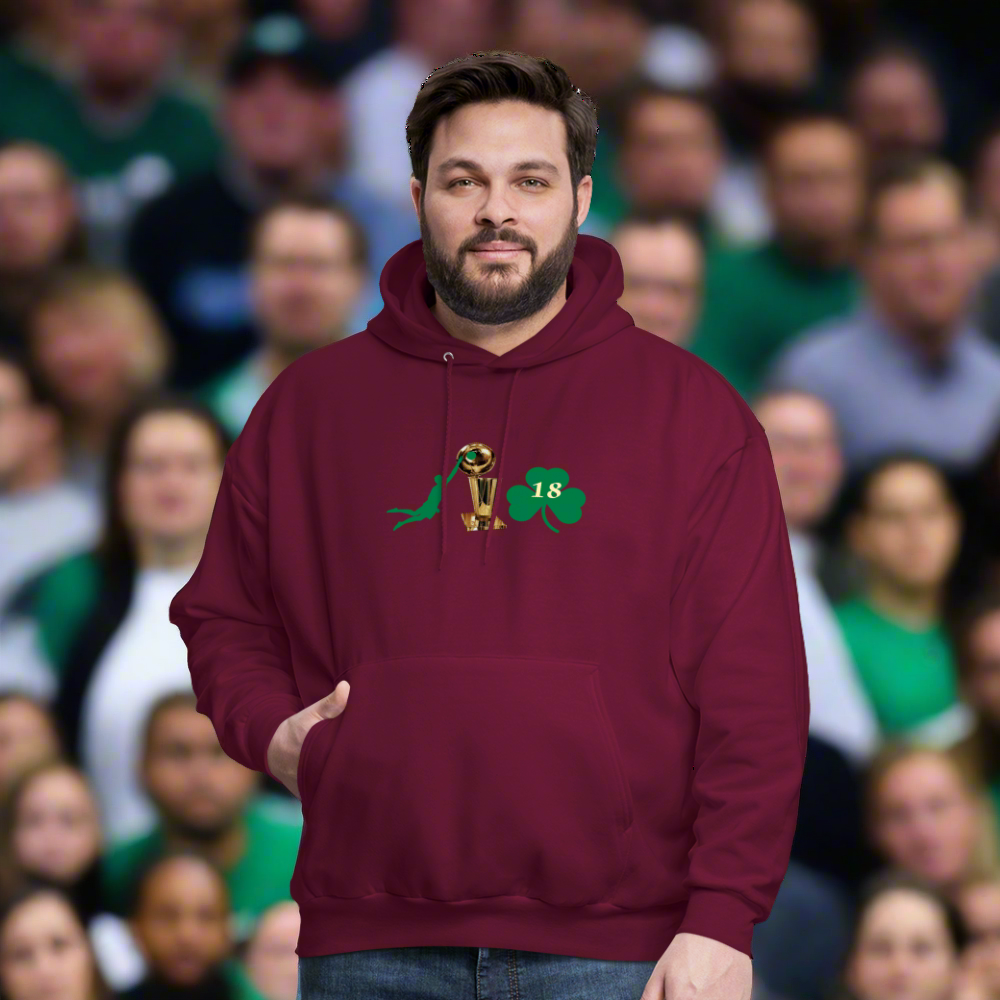 DIE CAPS CELTICS 10 TROPHY CLOVER Men's Hoodie - burgundy