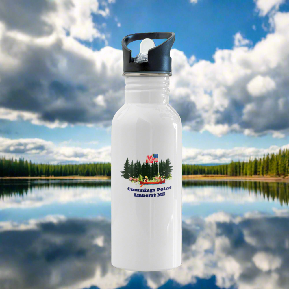 SIE CAPS CUMMINGS POINT Stainless Steel and Plastic Water Bottle - white