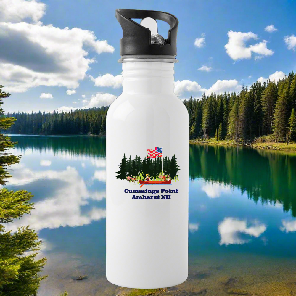 SIE CAPS CUMMINGS POINT Stainless Steel and Plastic Water Bottle - white