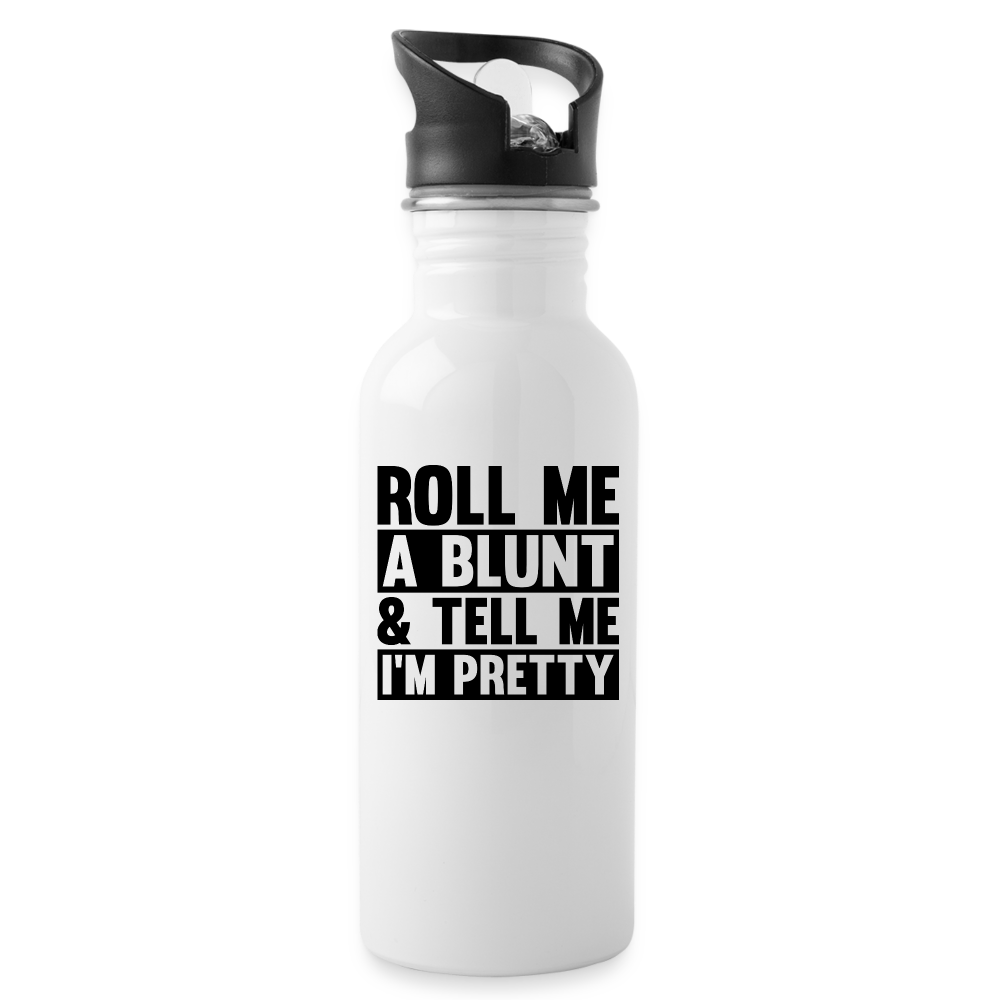 SIE CAPS "ROLL ME A BLUNT" Stainless Steel 20 fl. oz. Water Bottle - white