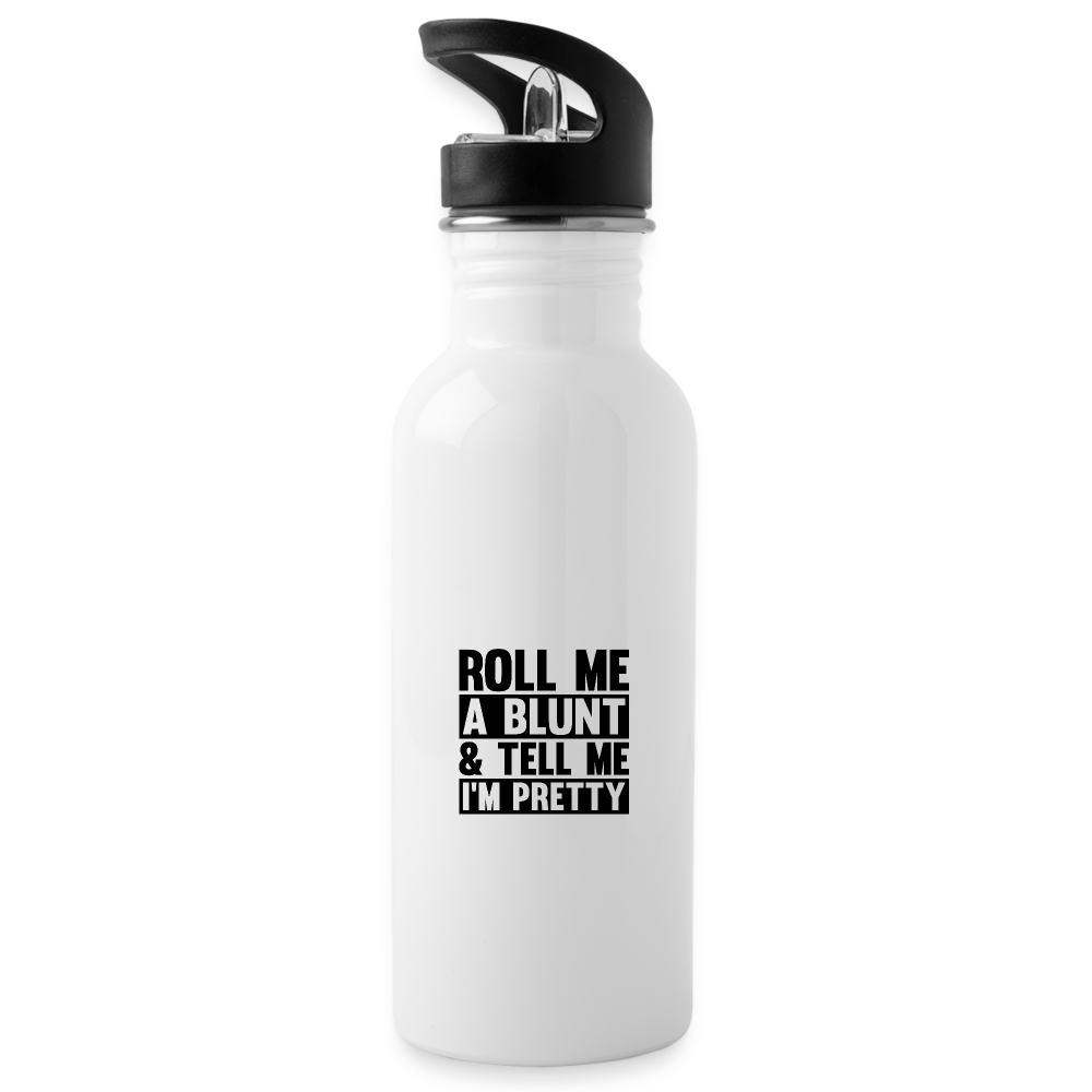 SIE CAPS "ROLL ME A BLUNT" Stainless Steel 20 fl. oz. Water Bottle - white