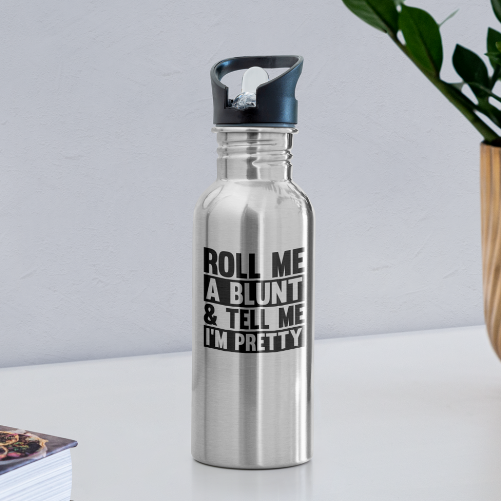 SIE CAPS "ROLL ME A BLUNT" Stainless Steel 20 fl. oz. Water Bottle - silver