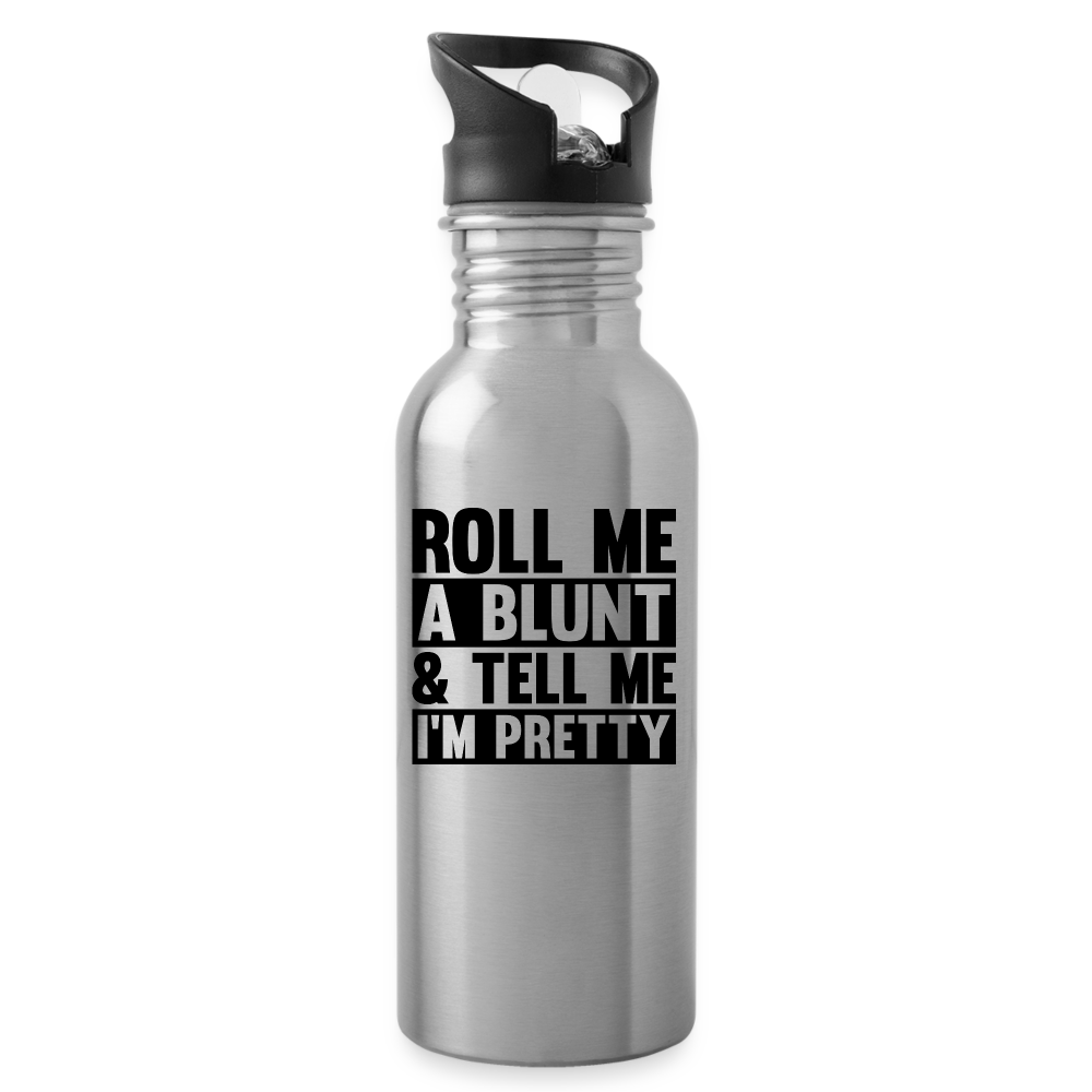 SIE CAPS "ROLL ME A BLUNT" Stainless Steel 20 fl. oz. Water Bottle - silver