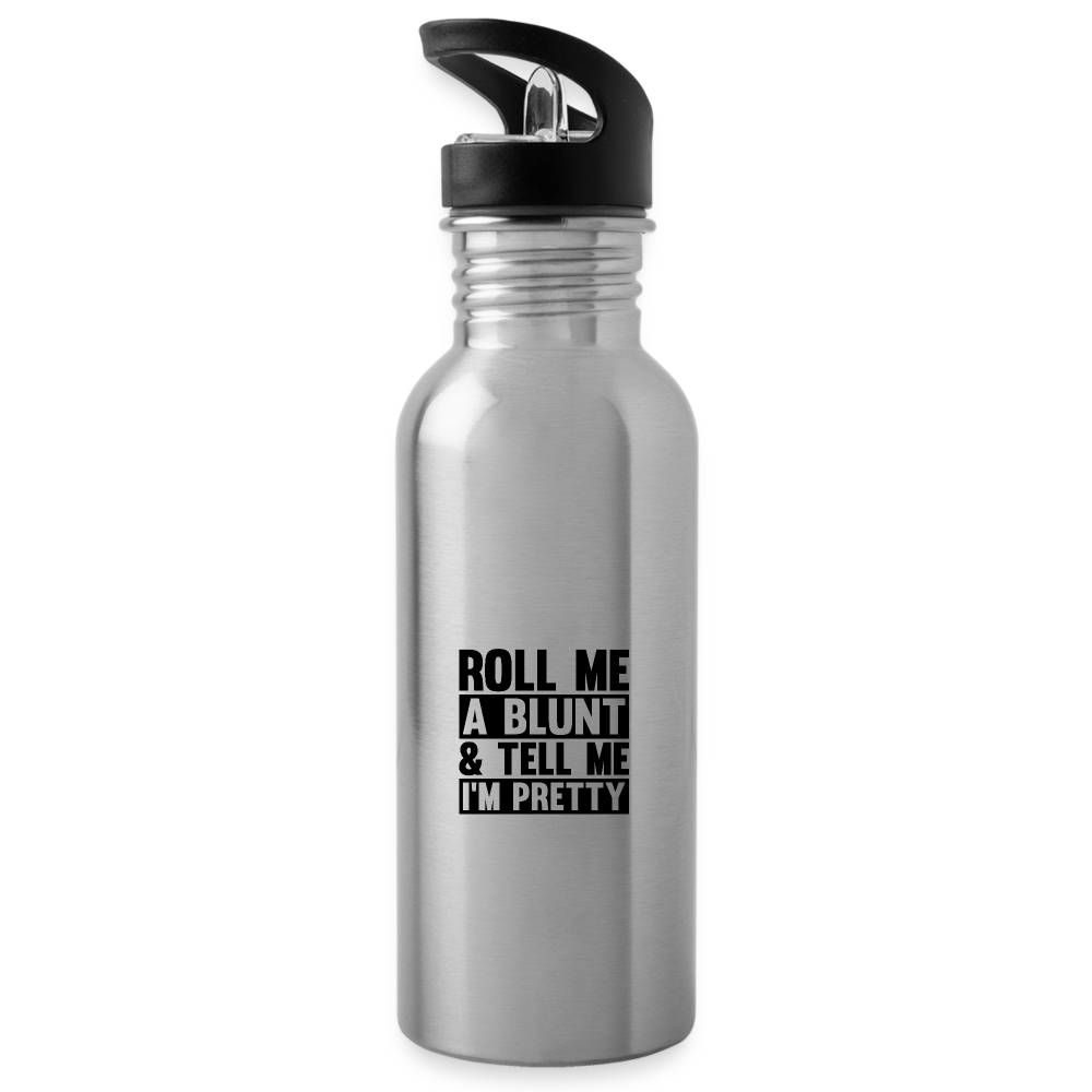 SIE CAPS "ROLL ME A BLUNT" Stainless Steel 20 fl. oz. Water Bottle - silver