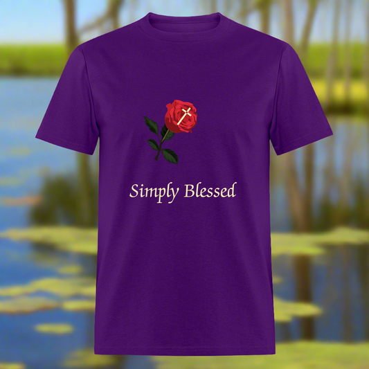 SIIE CAPS SIMPLY BLESSED CREAM LETTERING Unisex Classic T-ShirtUnisex Classic T-Shirt - purple