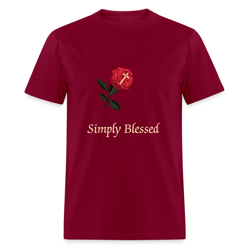 SIIE CAPS SIMPLY BLESSED CREAM LETTERING Unisex Classic T-ShirtUnisex Classic T-Shirt - burgundy