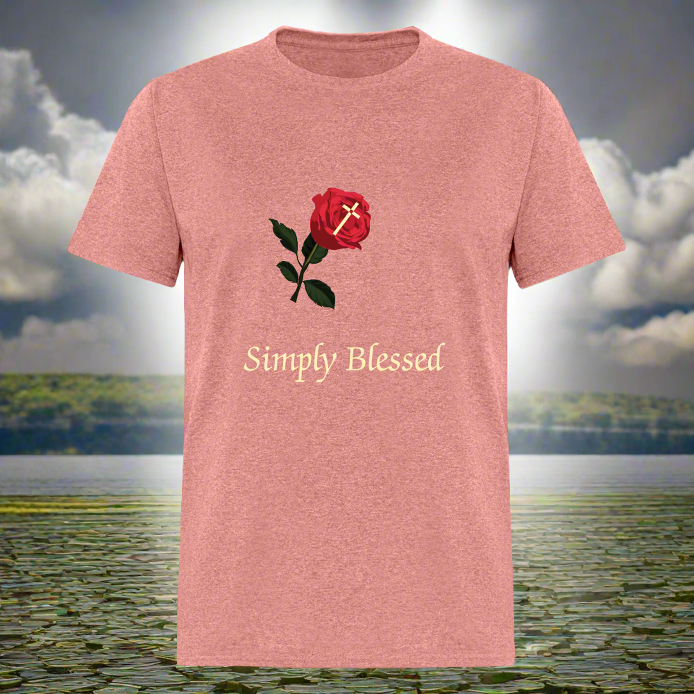 SIIE CAPS SIMPLY BLESSED CREAM LETTERING Unisex Classic T-ShirtUnisex Classic T-Shirt - heather mauve