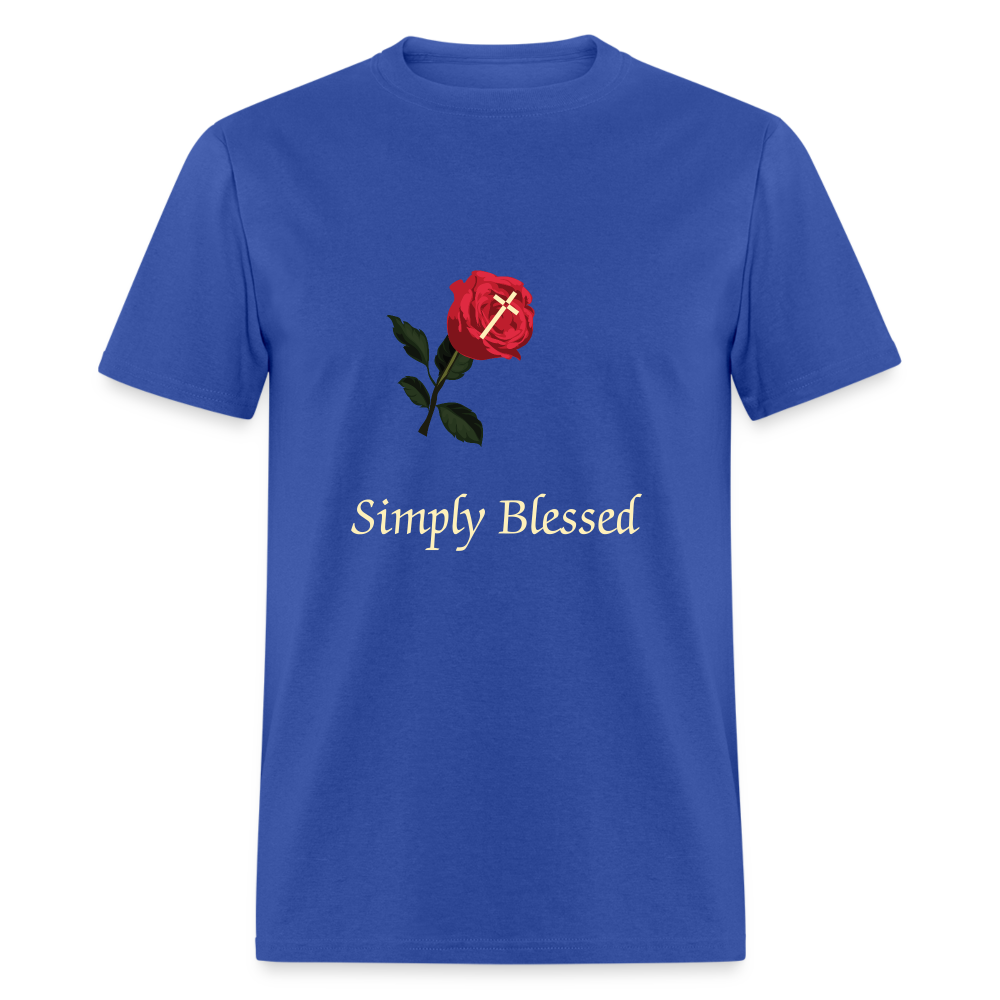 SIIE CAPS SIMPLY BLESSED CREAM LETTERING Unisex Classic T-ShirtUnisex Classic T-Shirt - royal blue