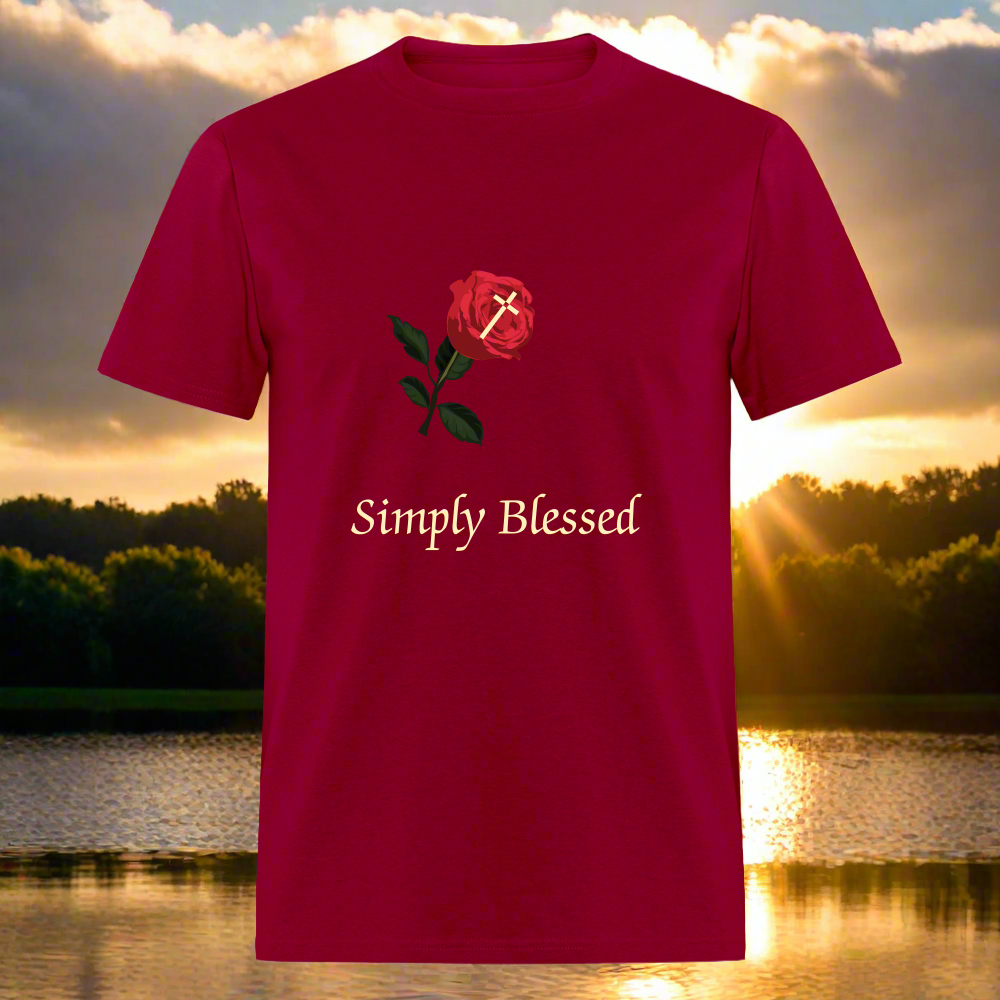 SIIE CAPS SIMPLY BLESSED CREAM LETTERING Unisex Classic T-ShirtUnisex Classic T-Shirt - dark red