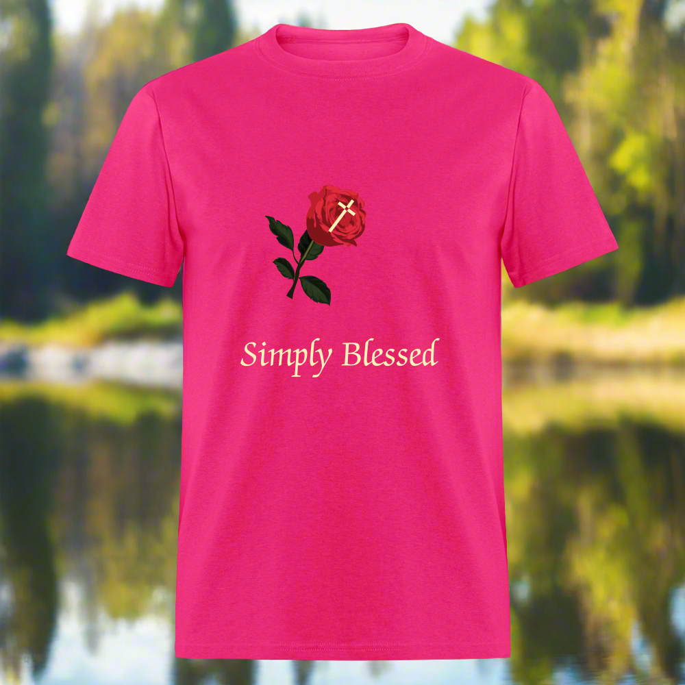 SIIE CAPS SIMPLY BLESSED CREAM LETTERING Unisex Classic T-ShirtUnisex Classic T-Shirt - fuchsia