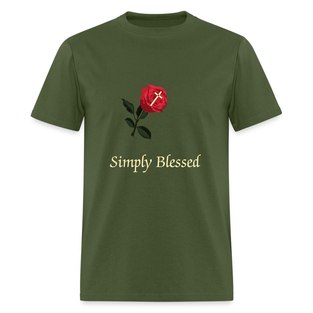 SIIE CAPS SIMPLY BLESSED CREAM LETTERING Unisex Classic T-ShirtUnisex Classic T-Shirt - military green