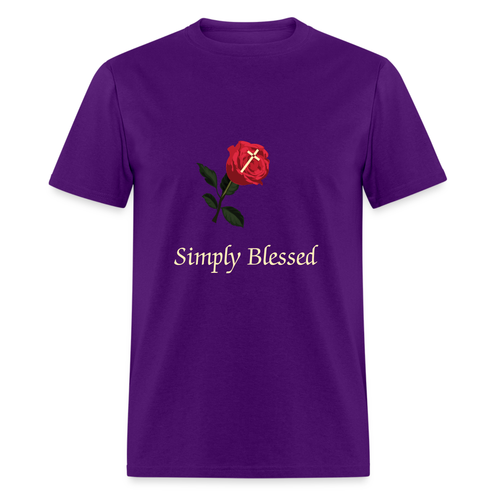 SIE CAPS SIMPLY BLESSED CREAM LETTERING Unisex Classic T-Shirt - purple