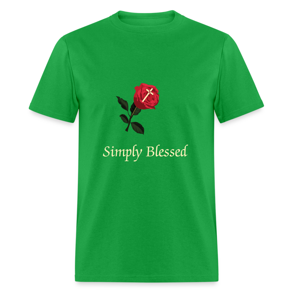 SIE CAPS SIMPLY BLESSED CREAM LETTERING Unisex Classic T-Shirt - bright green