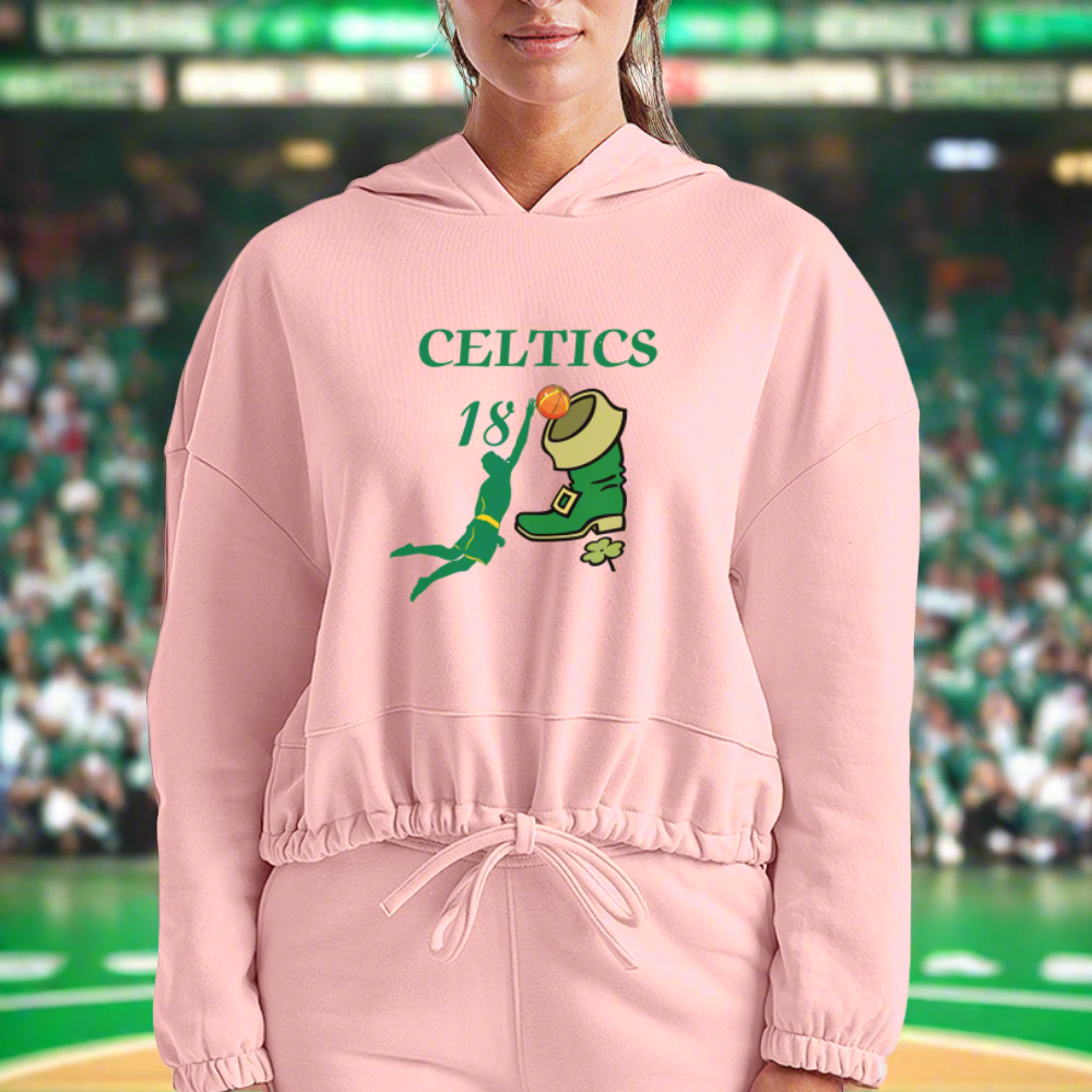 SIE CAPS CELTICS DUNK 18 TRIDI Women’s Cropped Hoodie - light pink