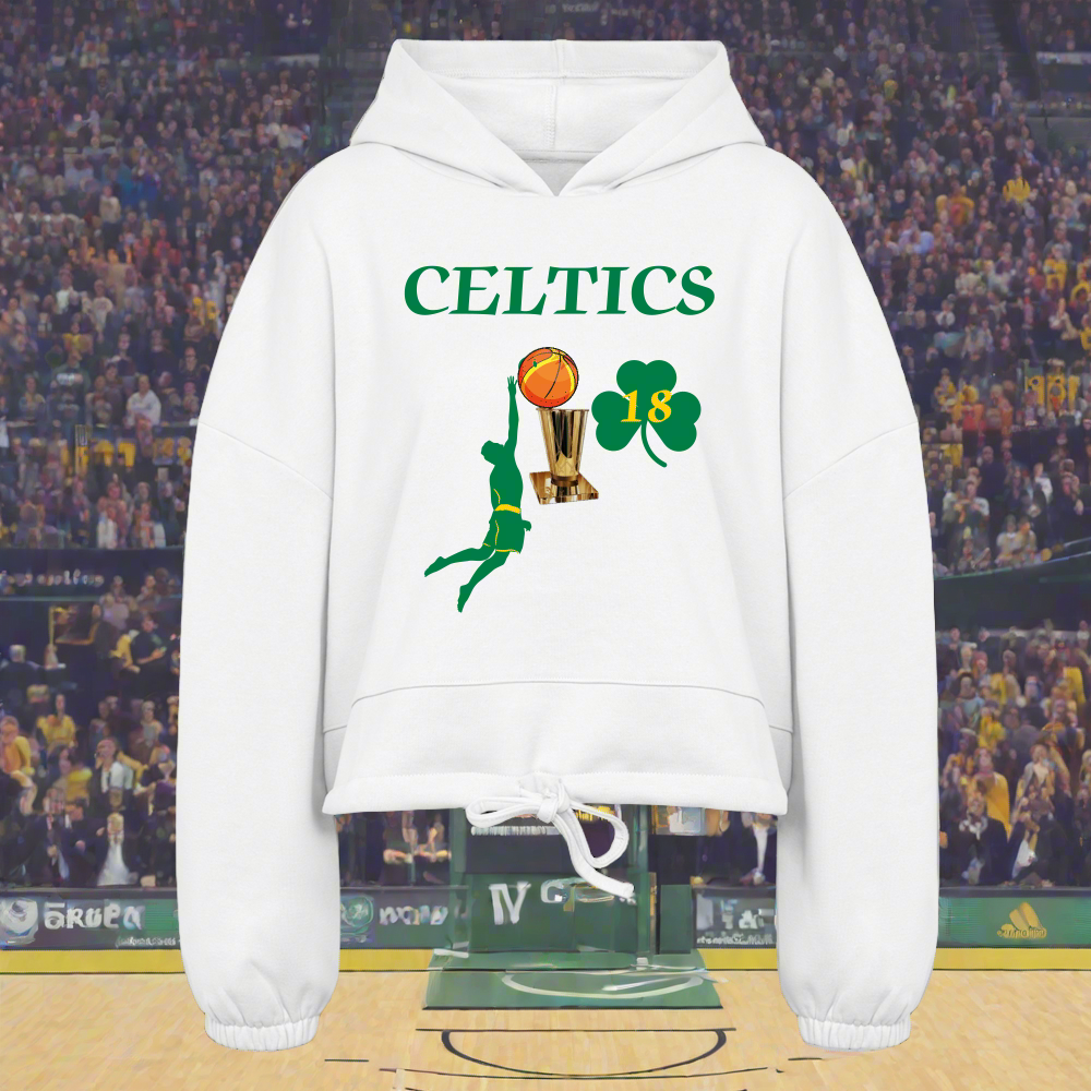 SIE CAPS CELTICS DUNK 18 TROPHY Women’s Cropped Hoodie - white