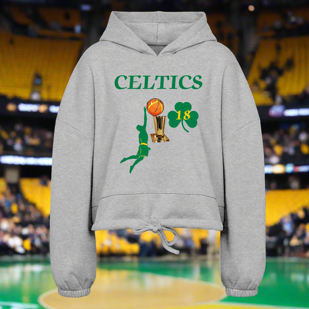 SIE CAPS CELTICS DUNK 18 TROPHY Women’s Cropped Hoodie - heather gray