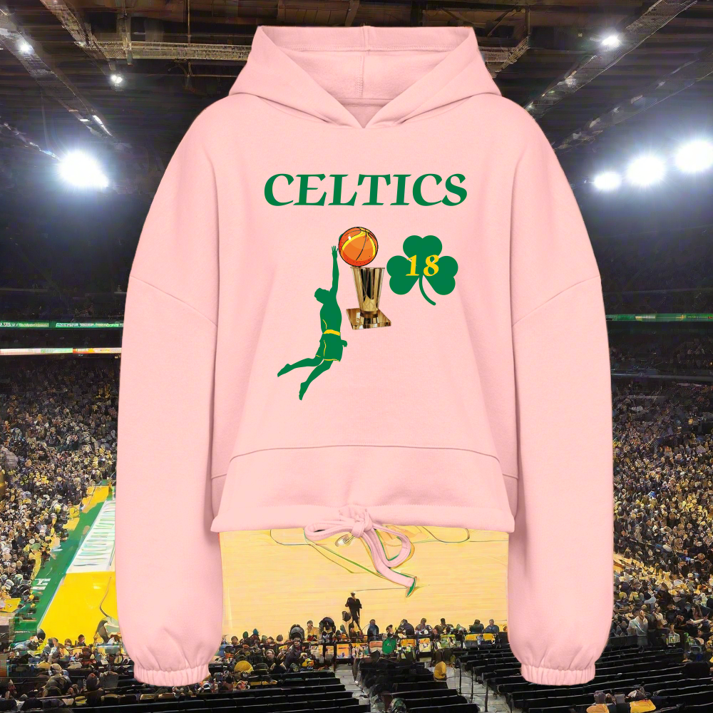 SIE CAPS CELTICS DUNK 18 TROPHY Women’s Cropped Hoodie - light pink