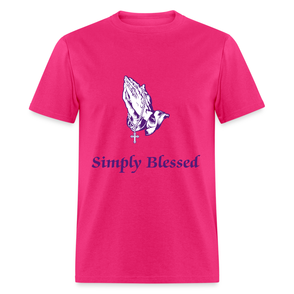 SIE CAPS SIMPLY BLESSED Unisex Classic T-Shirt - fuchsia