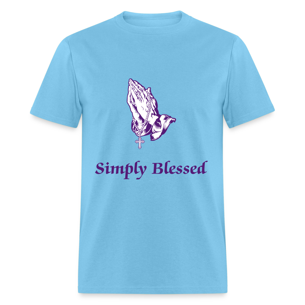 SIE CAPS SIMPLY BLESSED Unisex Classic T-Shirt - aquatic blue