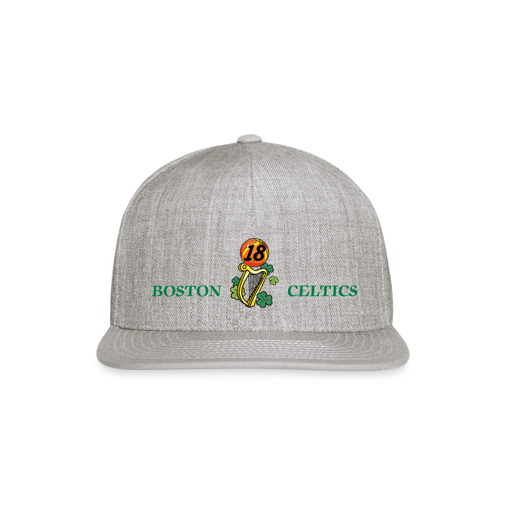 SIE CAPS CELTICS 18 Authentic Snapback Baseball Cap - heather gray