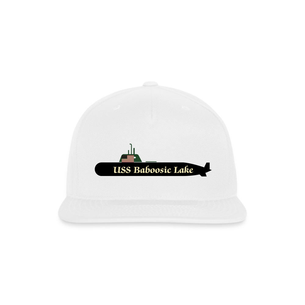 SIE CAPS "USS Baboosic Lake" Authentic Snapback Baseball Cap - white