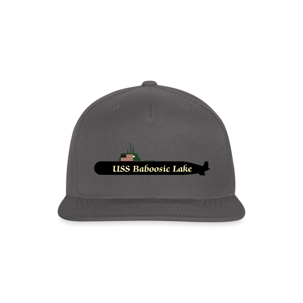 SIE CAPS "USS Baboosic Lake" Authentic Snapback Baseball Cap - dark grey