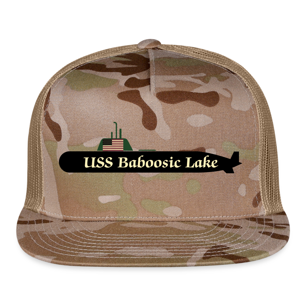 SIE CAPS USS BABOOSIC LAKE Camo Trucker Cap - MultiCam\tan