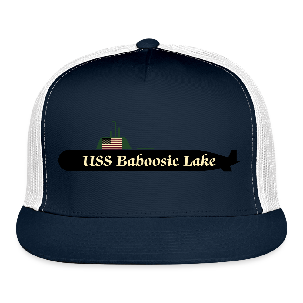 SIE CAPS USS BABOOSIC LAKE Camo Trucker Cap - navy/white