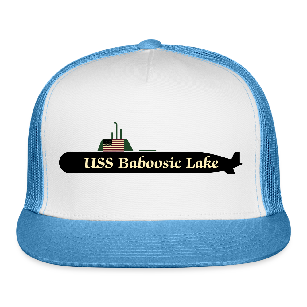 SIE CAPS USS BABOOSIC LAKE Camo Trucker Cap - white/blue