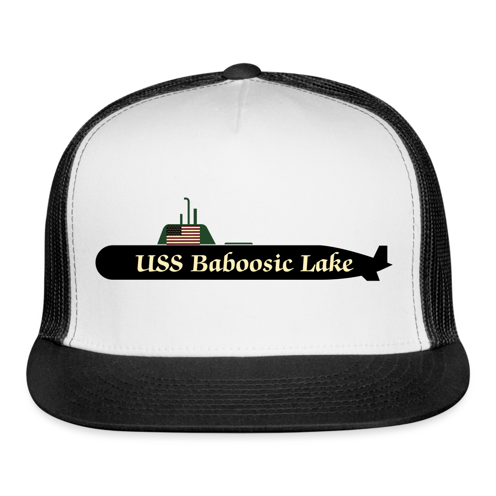 SIE CAPS USS BABOOSIC LAKE Camo Trucker Cap - white/black