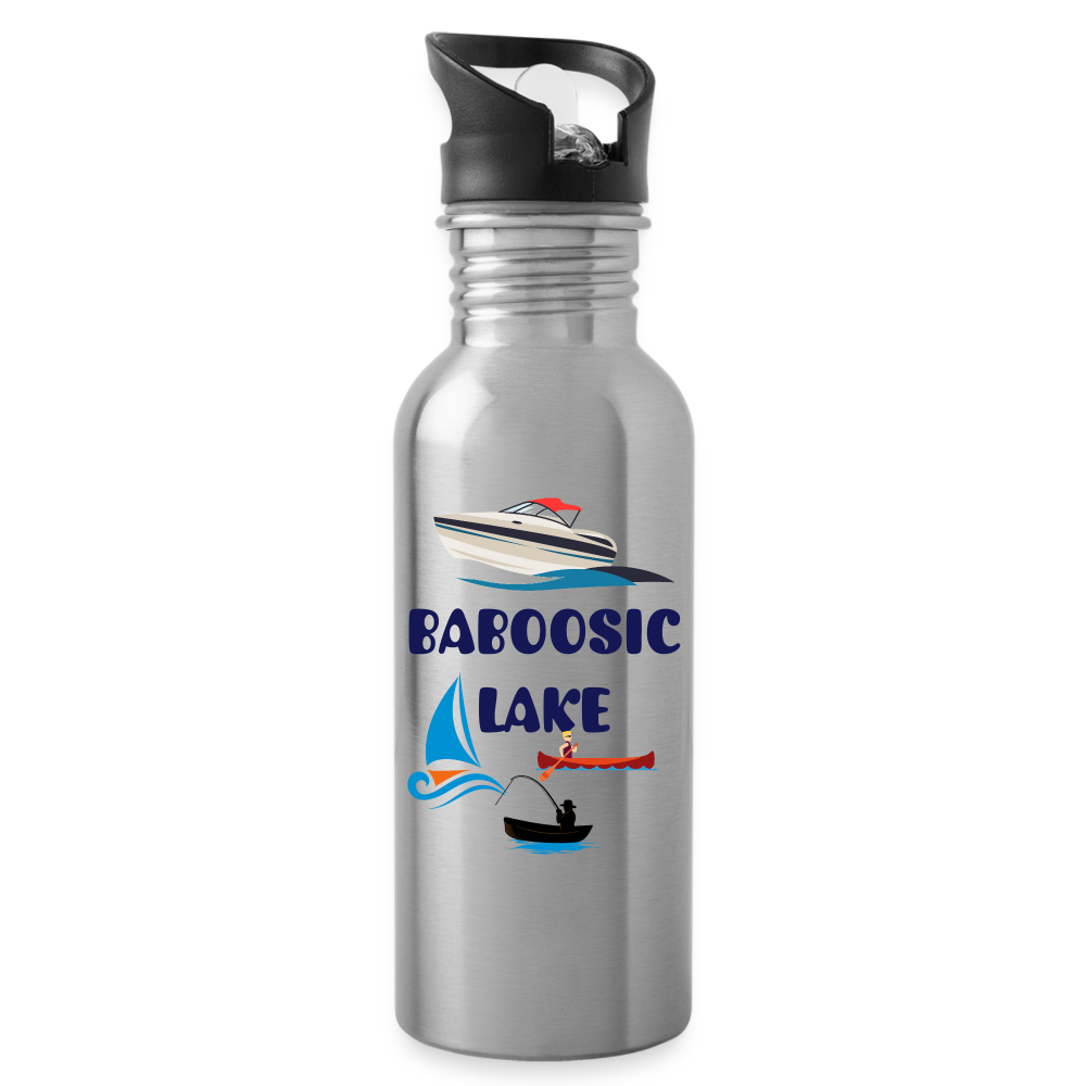 SIE CAPS BABOOSIC LAKE 20 oz. Stainless Steel Water Bottle - silver