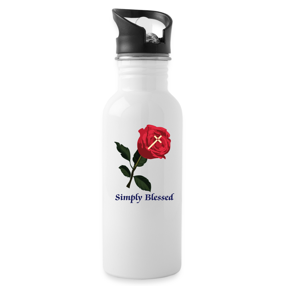 SIE CAPS SIMPLY BLESSED Stainless Steel Water Bottle - white