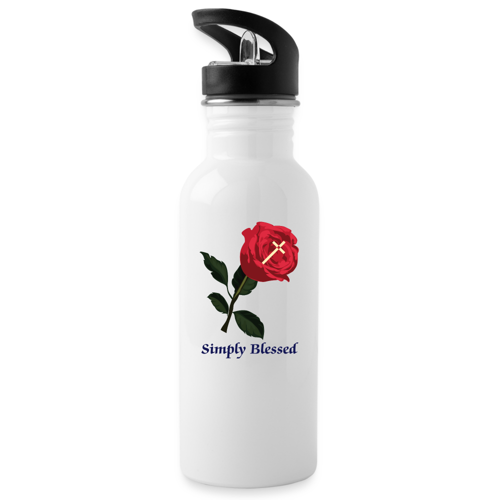 SIE CAPS SIMPLY BLESSED Stainless Steel Water Bottle - white