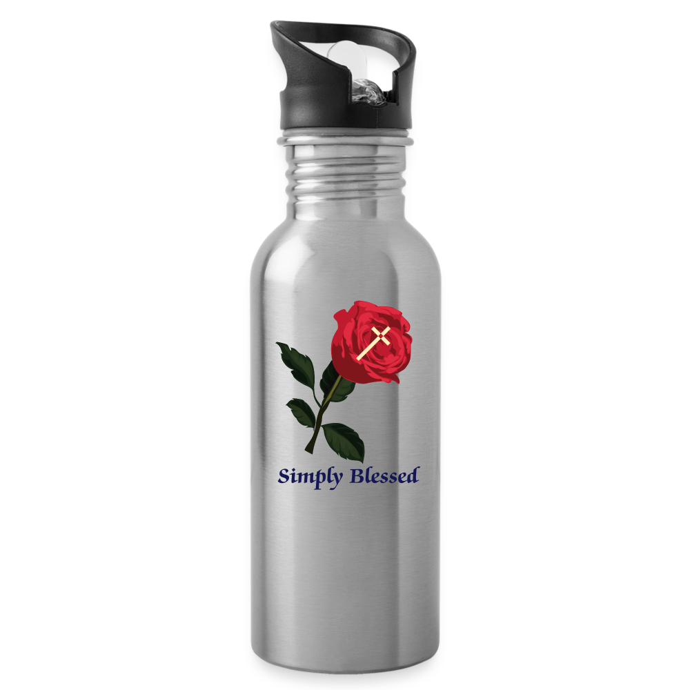 SIE CAPS SIMPLY BLESSED Stainless Steel Water Bottle - silver