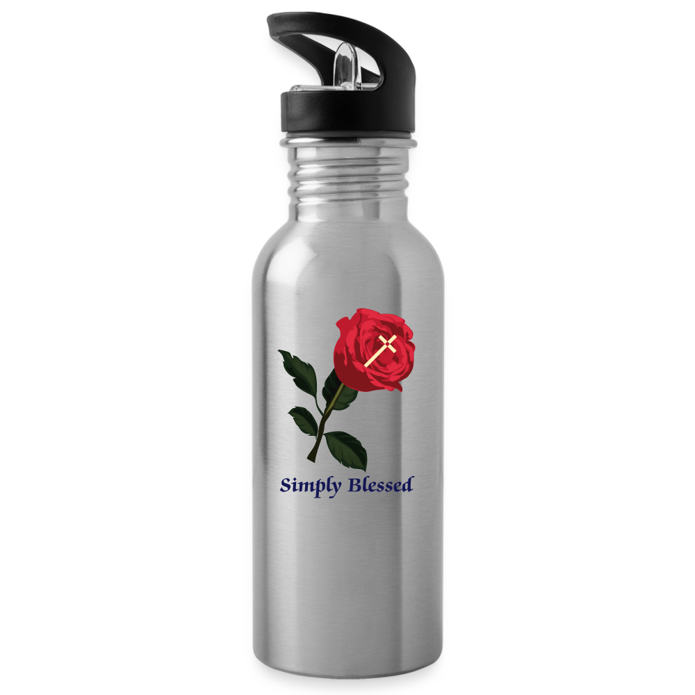 SIE CAPS SIMPLY BLESSED Stainless Steel Water Bottle - silver