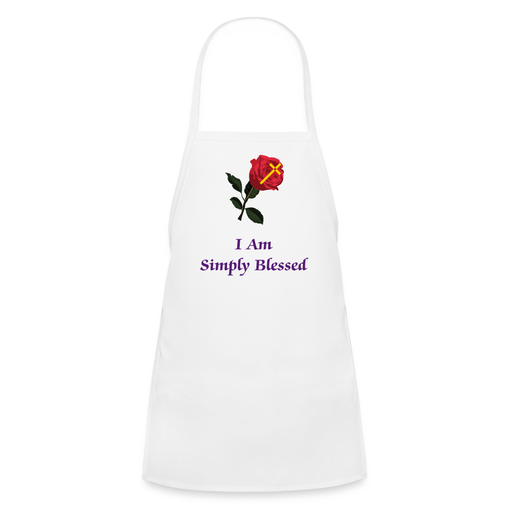 SIE CAPS I AM SIMPLY BLESSED Kids' Apron - white