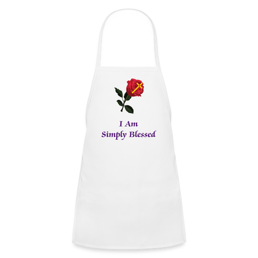 SIE CAPS I AM SIMPLY BLESSED Kids' Apron - white