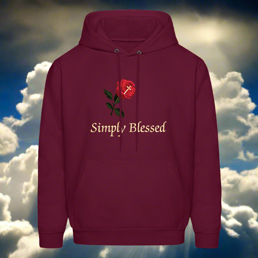 SIE CAPS SIMPLY BLESSED Men's Hoodie - burgundy